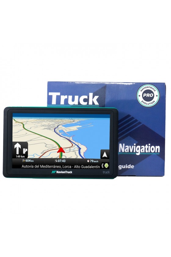 GPS para Camión Profesional - Pack Navion X7 Truck PRO Evolution + Visera + Funda + Cristal Templado