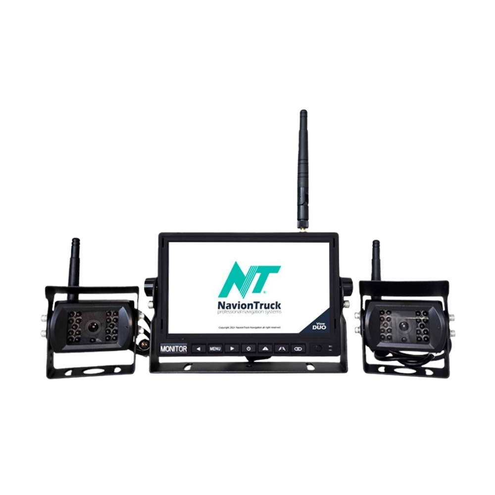 KIT Cámaras de Aparcamiento Delantera y Trasera con Pantalla 7 Pulgadas Inalámbrica para Camión - Navion CAM View DUO